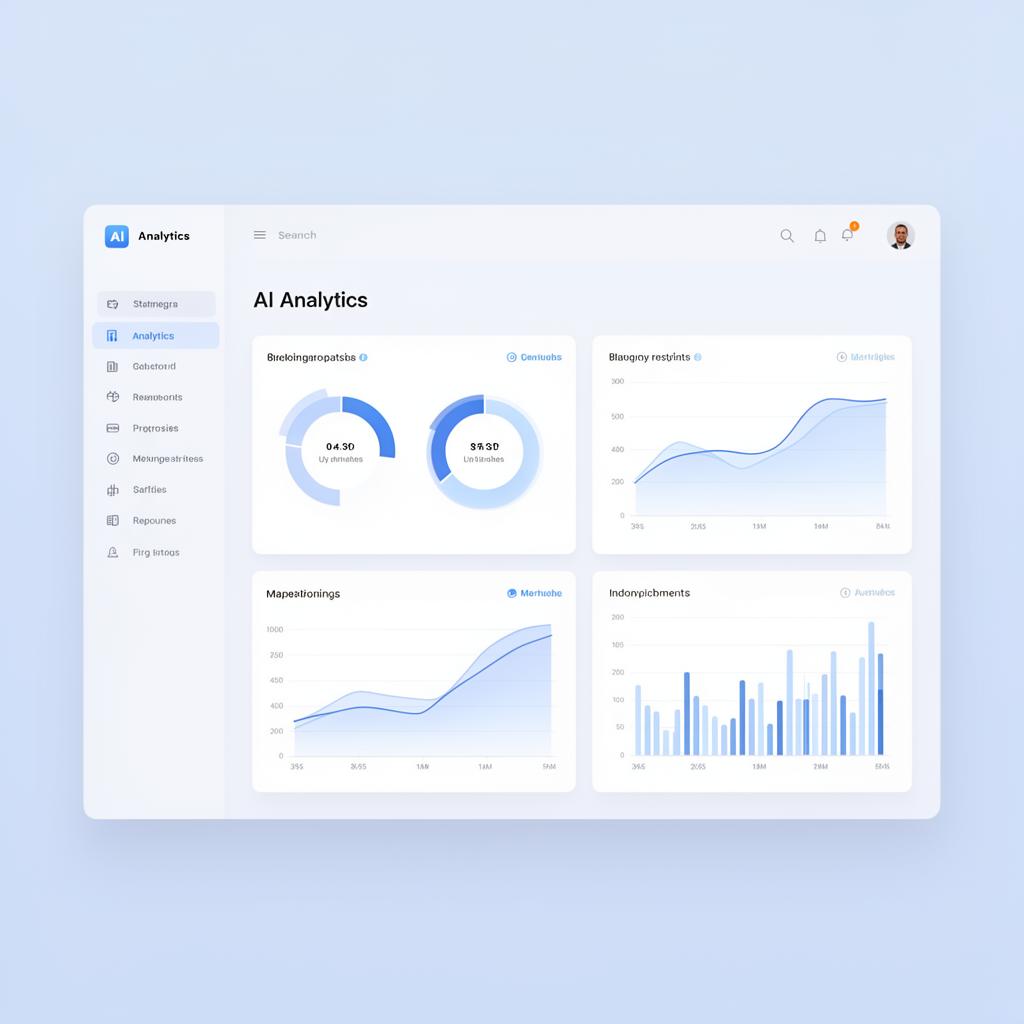Lumina AI dashboard with analytics and data visualizations